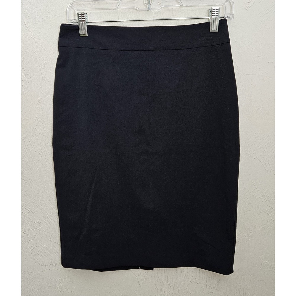Ann Taylor Factor Women's Navy Blue Knee Length Career Pencil Skirt‎ Size 0